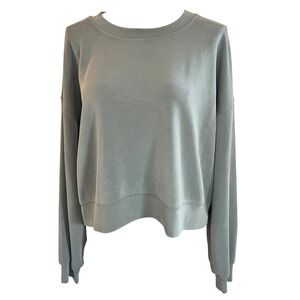 Lululemon Softstreme Relaxed Crewneck Pullover Sage Green Size 12 Long Sleeve